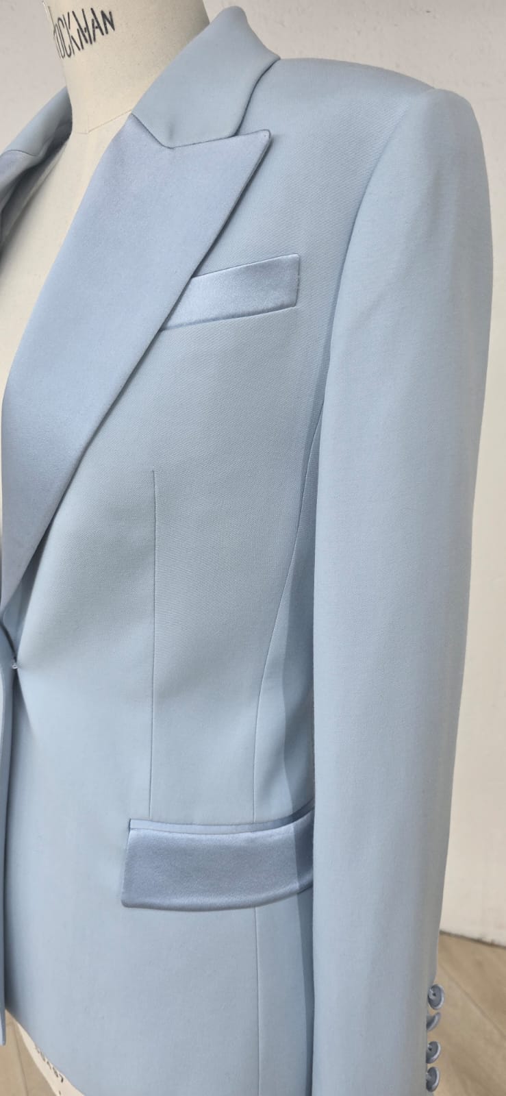 Veste Tailleur Femme Bleu Ciel