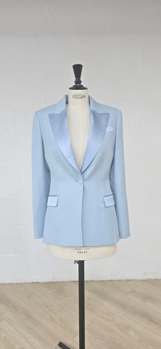 Veste Tailleur Femme Bleu Ciel